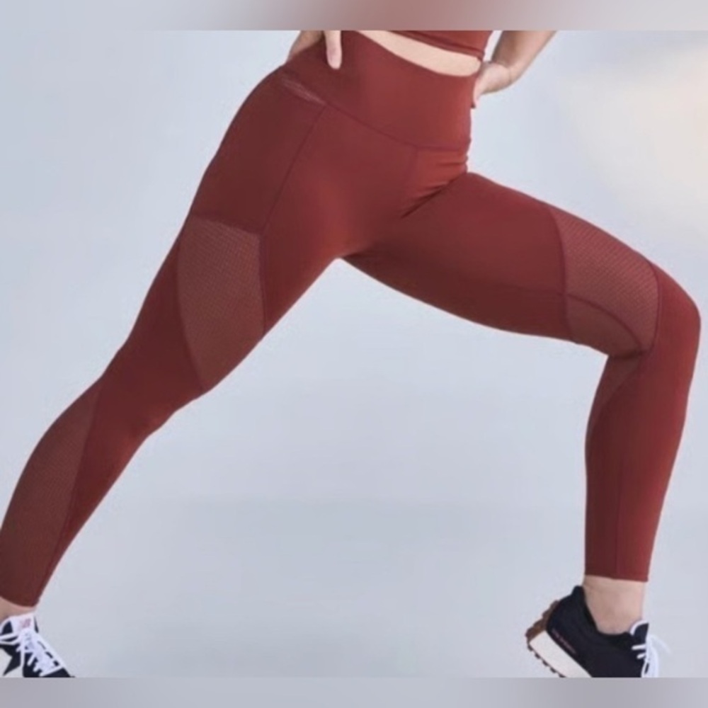 New CALIA Women's PowerMove 7/8 mesh leggings size M medium High rise